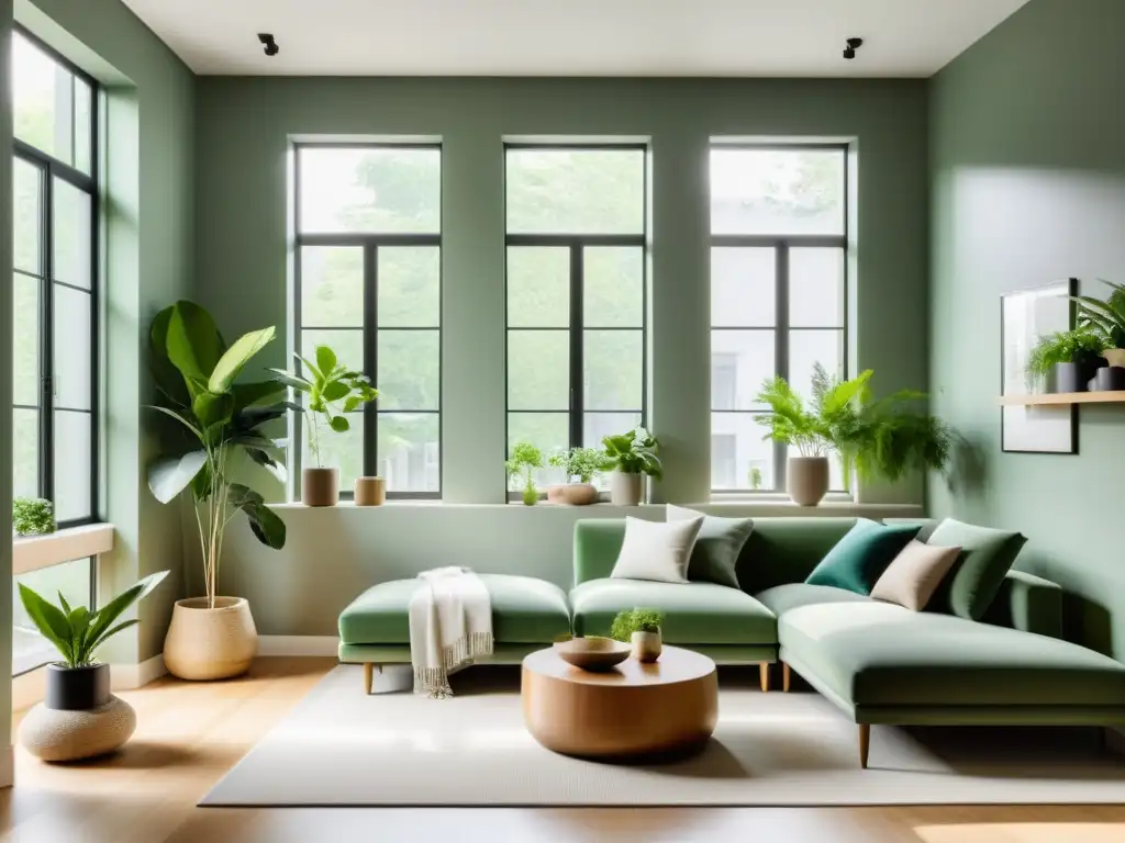 Un apartamento minimalista y sereno con luz natural y consejos Feng Shui para apartamentos pequeños