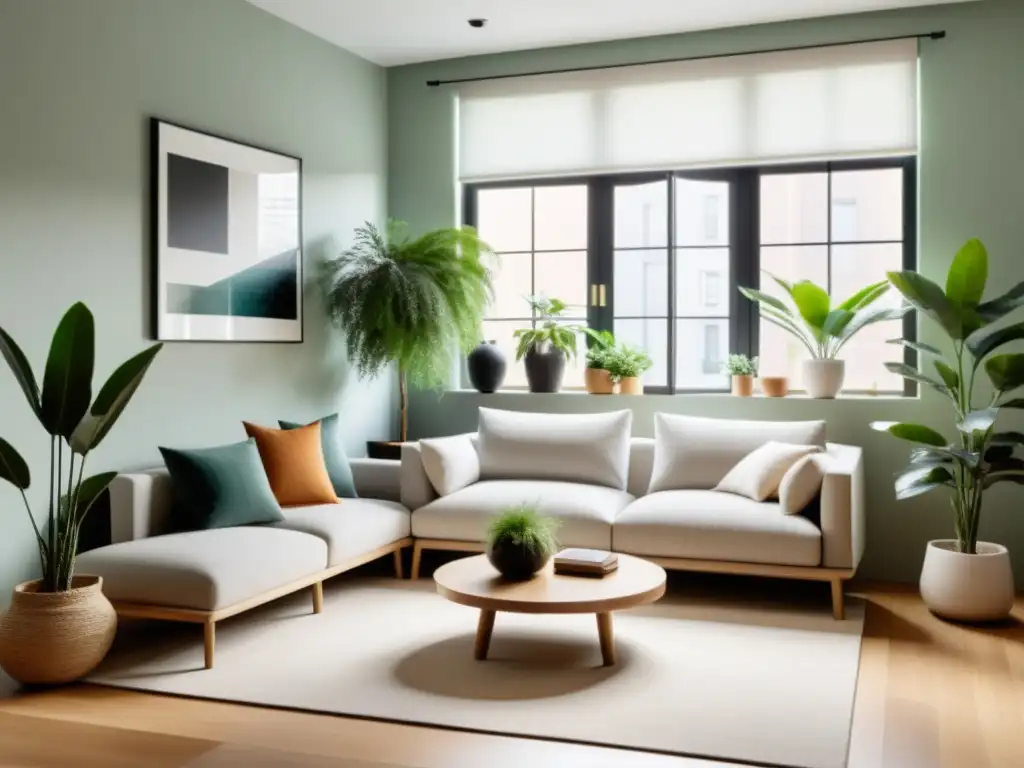 Refugio sereno: apartamento minimalista con toques naturales y armonía Un apartamento sereno y minimalista con elementos de decoración cuidadosamente seleccionados que exudan tranquilidad y equilibrio
