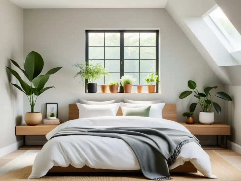 Armoniosa habitación con Feng Shui para mejorar sueño