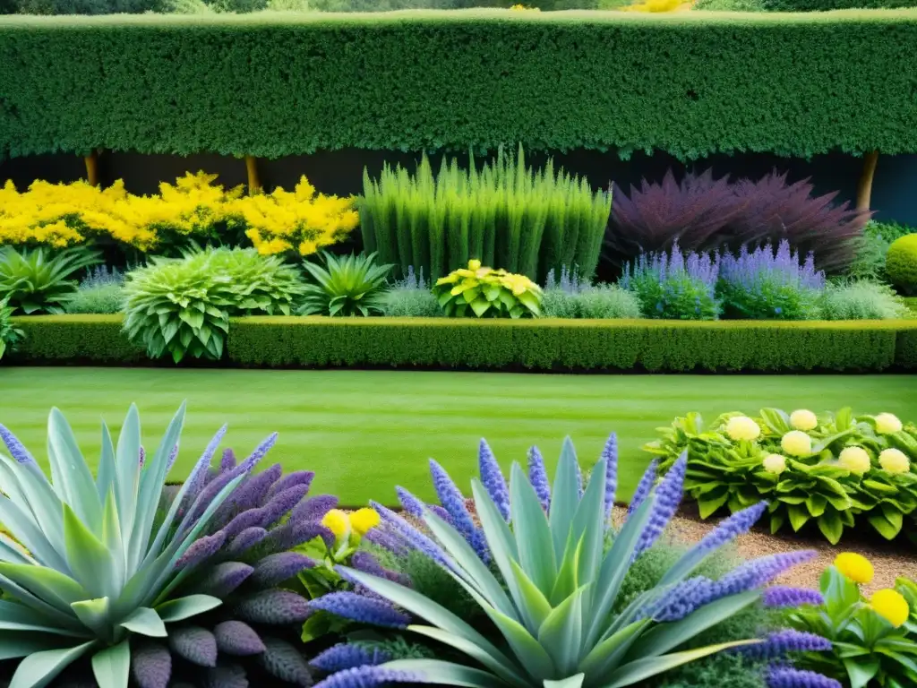 Un jardín armonioso con colores curativos según los principios del Feng Shui