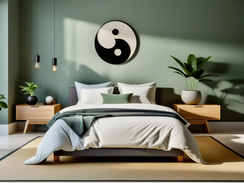 Armonioso dormitorio Feng Shui influencia estilo personal con equilibrio y serenidad