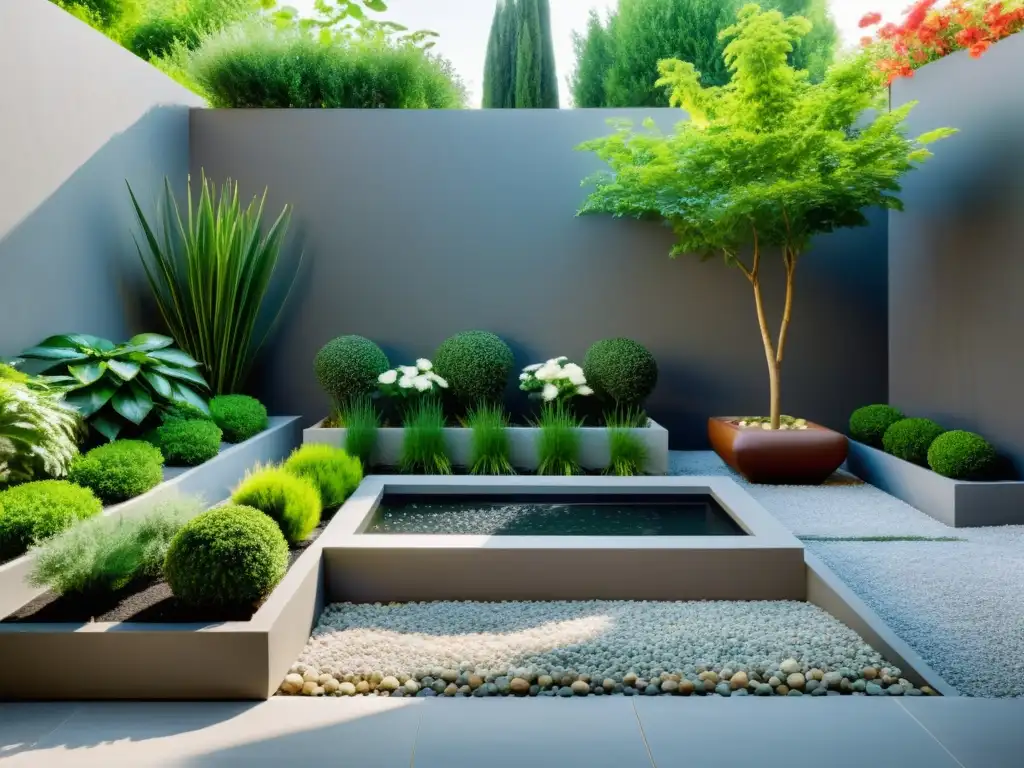 Armonioso huerto urbano feng shui en casa, con plantas vibrantes y diseño equilibrado