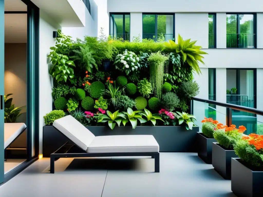 Balcones con jardines verticales: armonía y frescura en un oasis Feng Shui