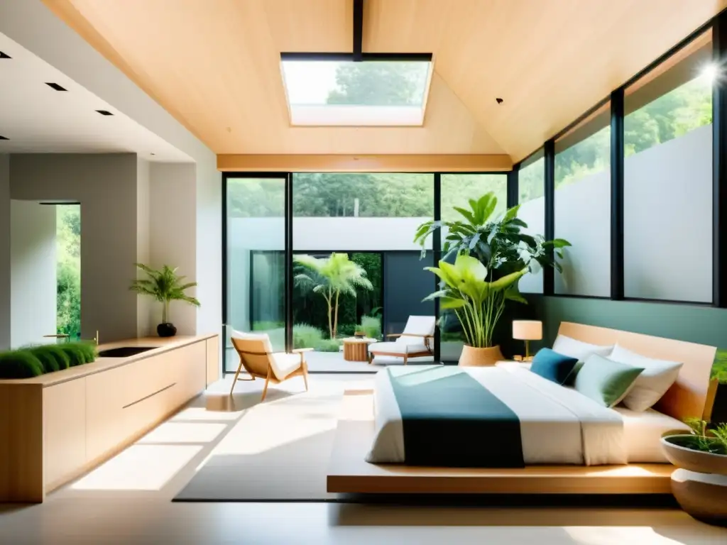 Una casa sostenible y elegante, con diseño Feng Shui para eficiencia energética, bañada por luz natural y armonía con su entorno