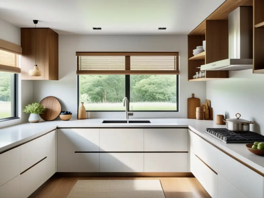 Feng Shui en la cocina: armonía y equilibrio en el hogar con diseño minimalista y luz natural