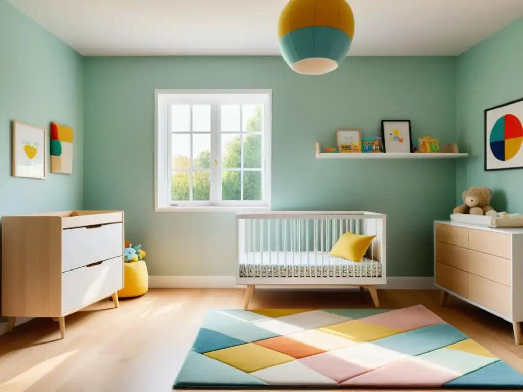 Consejos Feng Shui habitación infantil: Dormitorio infantil minimalista con tonos pasteles suaves, muebles simples y luz natural cálida