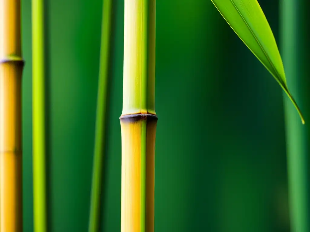 Detalle natural del bambú, evocando tranquilidad y equilibrio