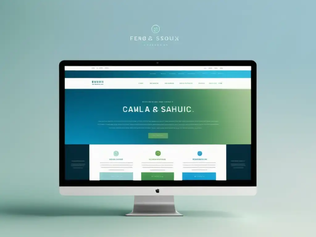 Un diseño web moderno y minimalista con armonía, equilibrio y elementos de Feng Shui en la web