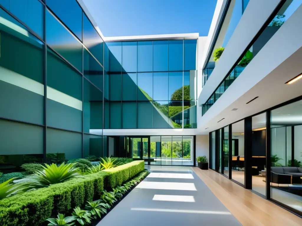 Edificio de oficinas ultramoderno con integración del Feng Shui en arquitectura moderna, espacios abiertos y diseño minimalista