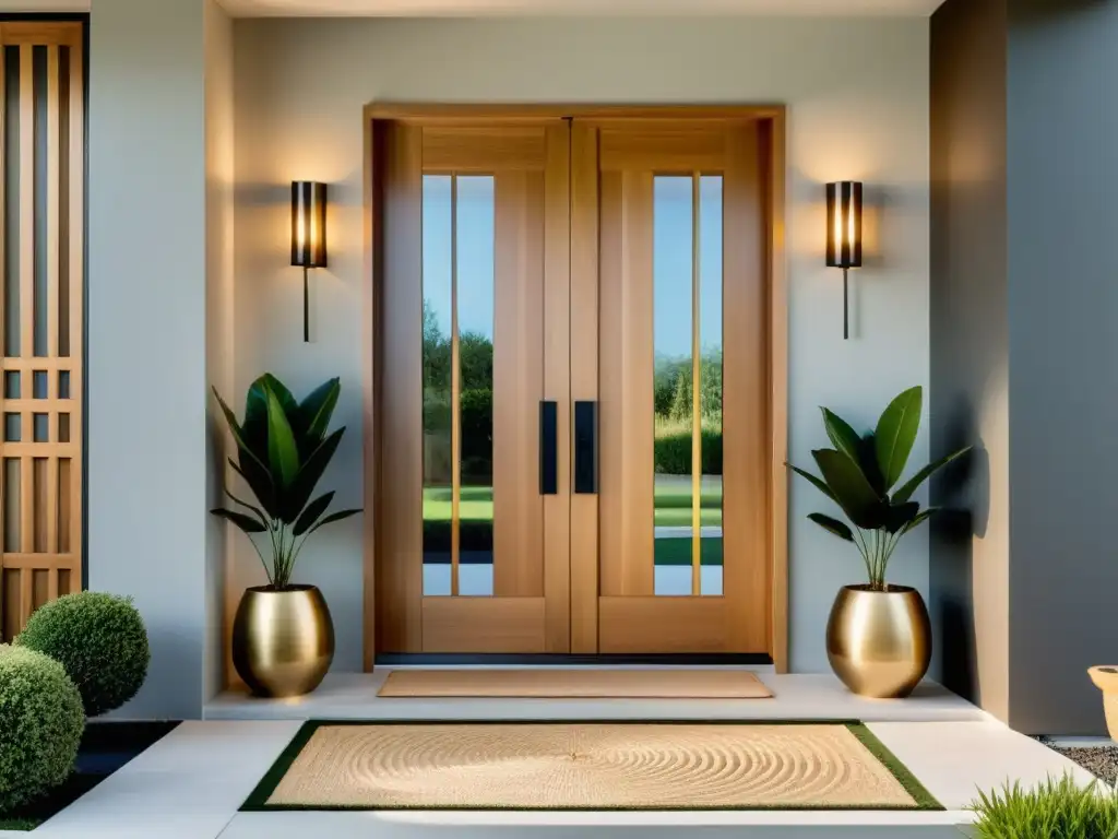 Entrada armoniosa con buenas vibraciones, puerta principal según Feng Shui