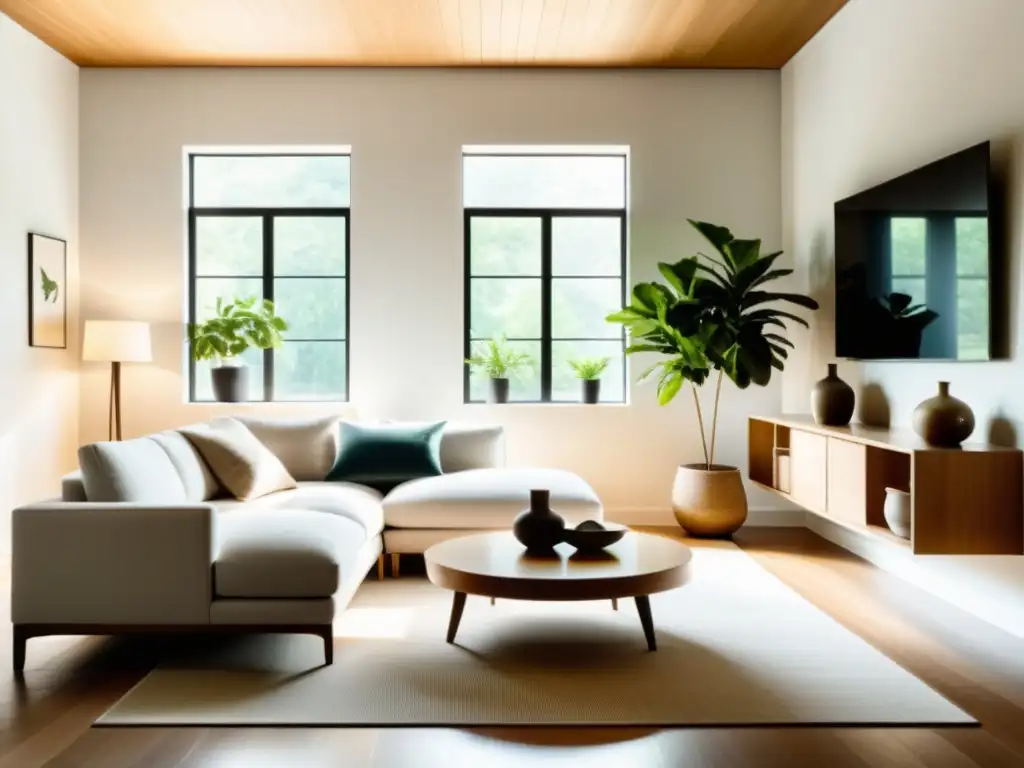Salón armonioso y sereno según Feng Shui Espacio armonioso y equilibrado según Feng Shui