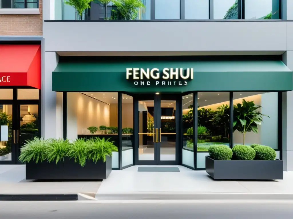 Un espacio comercial armonizado con Feng Shui: diseño elegante, equilibrio y energía positiva