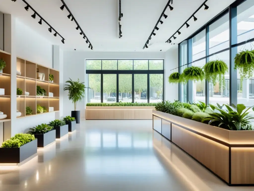 Espacio comercial con impacto del Feng Shui en tienda: armonía y equilibrio en la decoración y distribución, generando tranquilidad y energía positiva