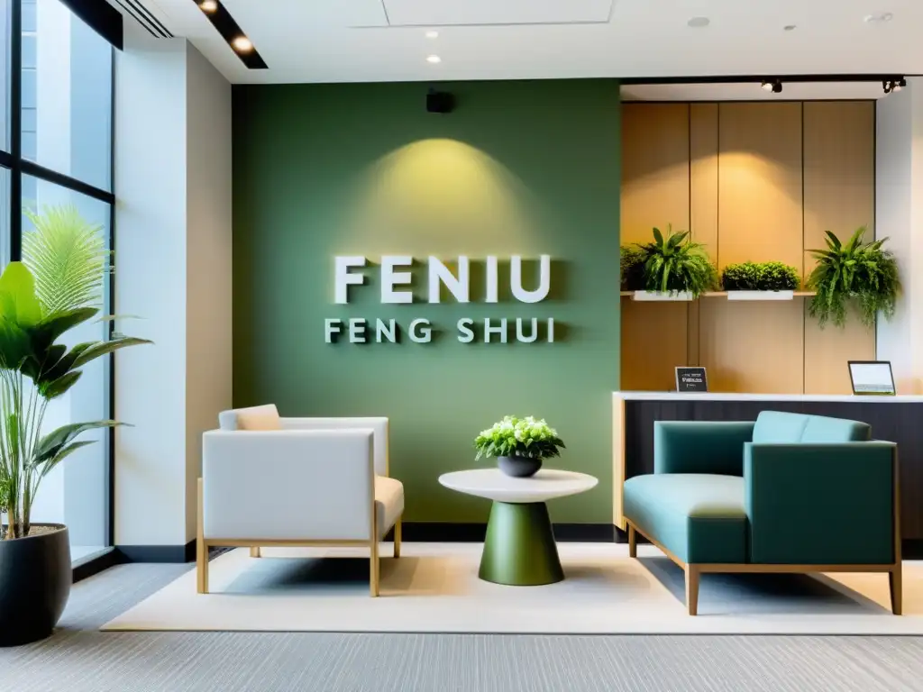 Espacio comercial minimalista con diseño Feng Shui en espacios comerciales, equilibrio y armonía en la decoración