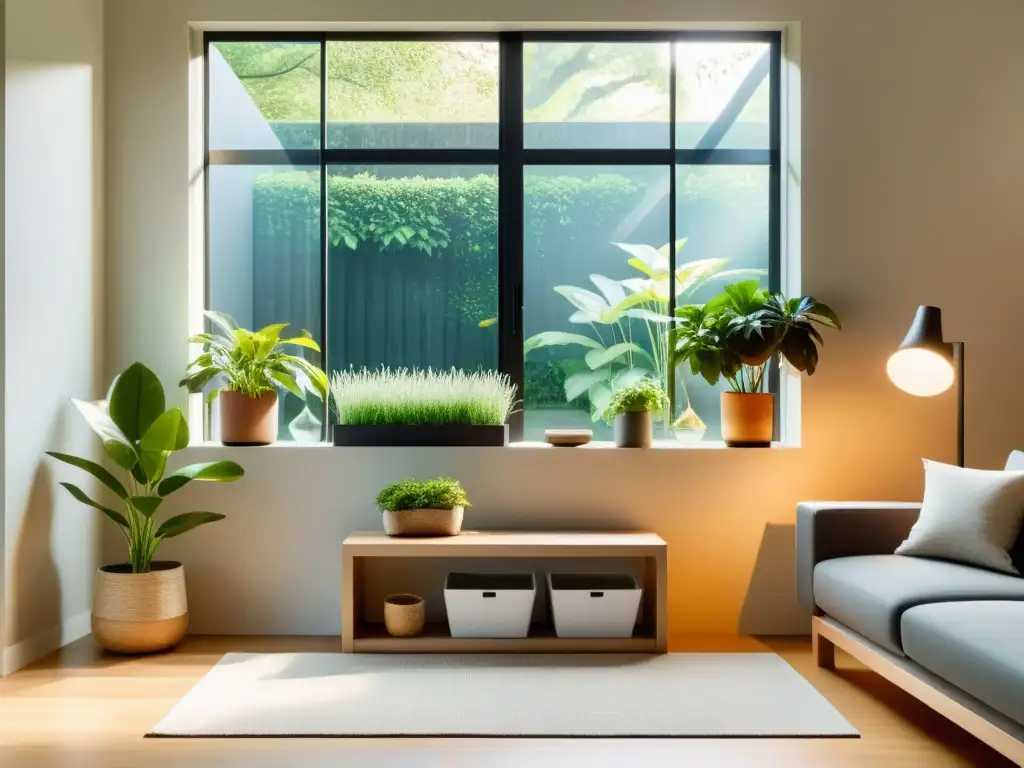 Espacio ecofriendly con estación de reciclaje y Feng Shui para reciclaje en casa