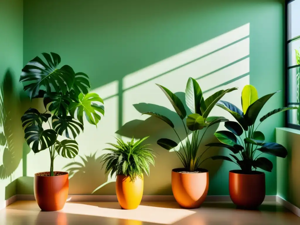 Un espacio interior con plantas de interior para armonía, luz natural y serenidad revitalizante