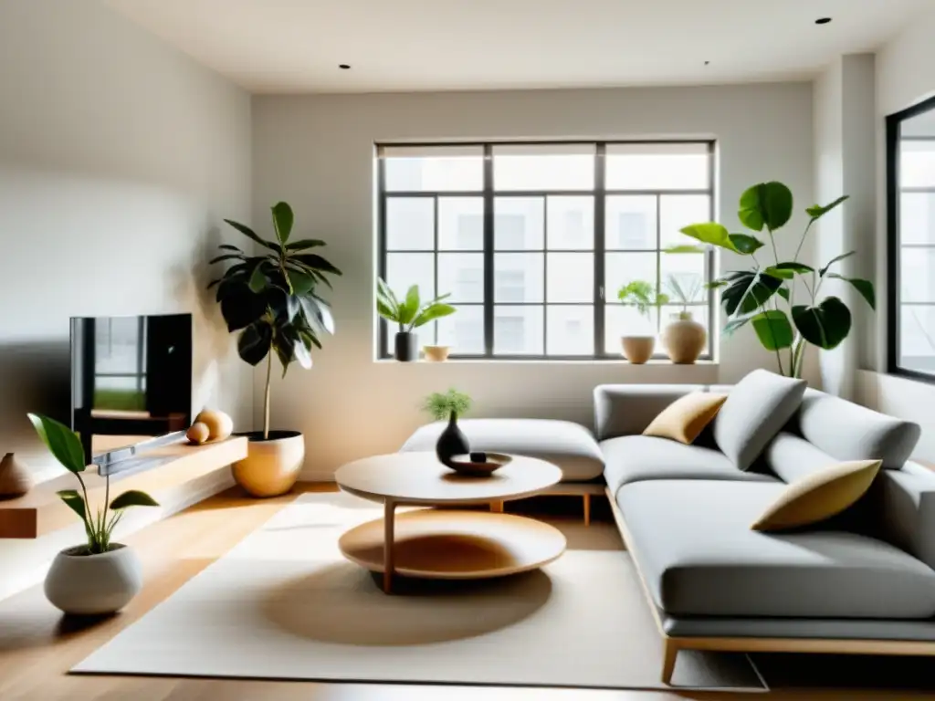 Espacio minimalista con Feng Shui para apartamentos