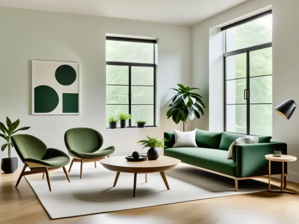 Espacio minimalista y despejado en el hogar, equilibrio de muebles y decoración