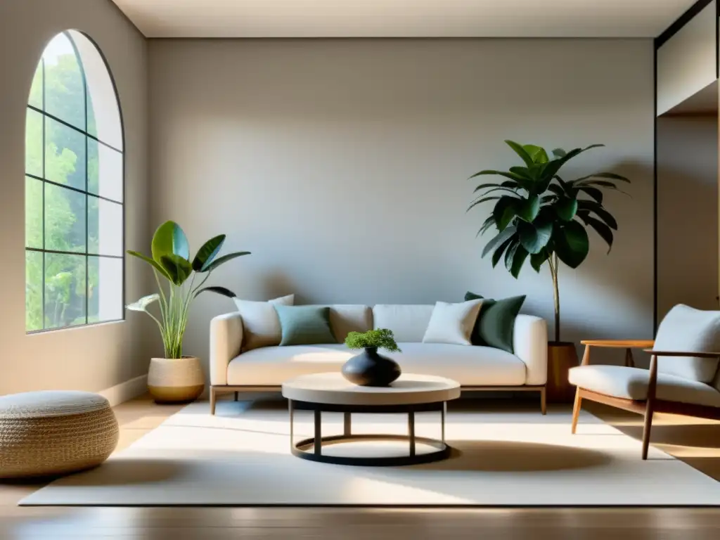 Espacio minimalista con Feng Shui para revitalizar energía vital