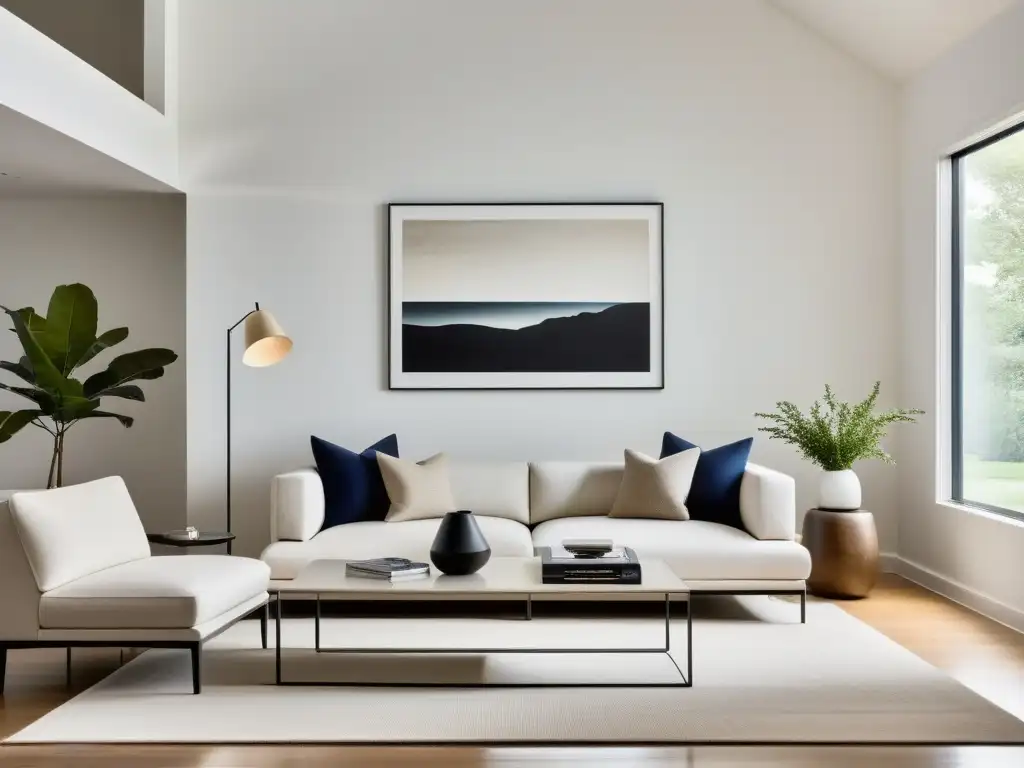 Espacio minimalista con impacto visual y tranquilidad, perfecto para el minimalismo y el Feng Shui