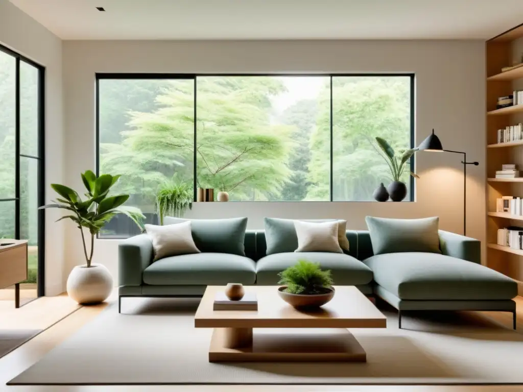 Espacio minimalista con luz natural y elementos serenos