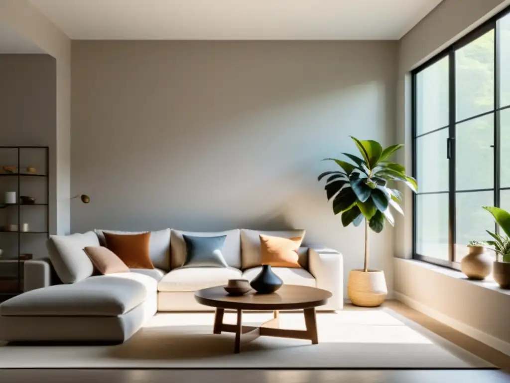 Espacio minimalista sala estar Feng Shui