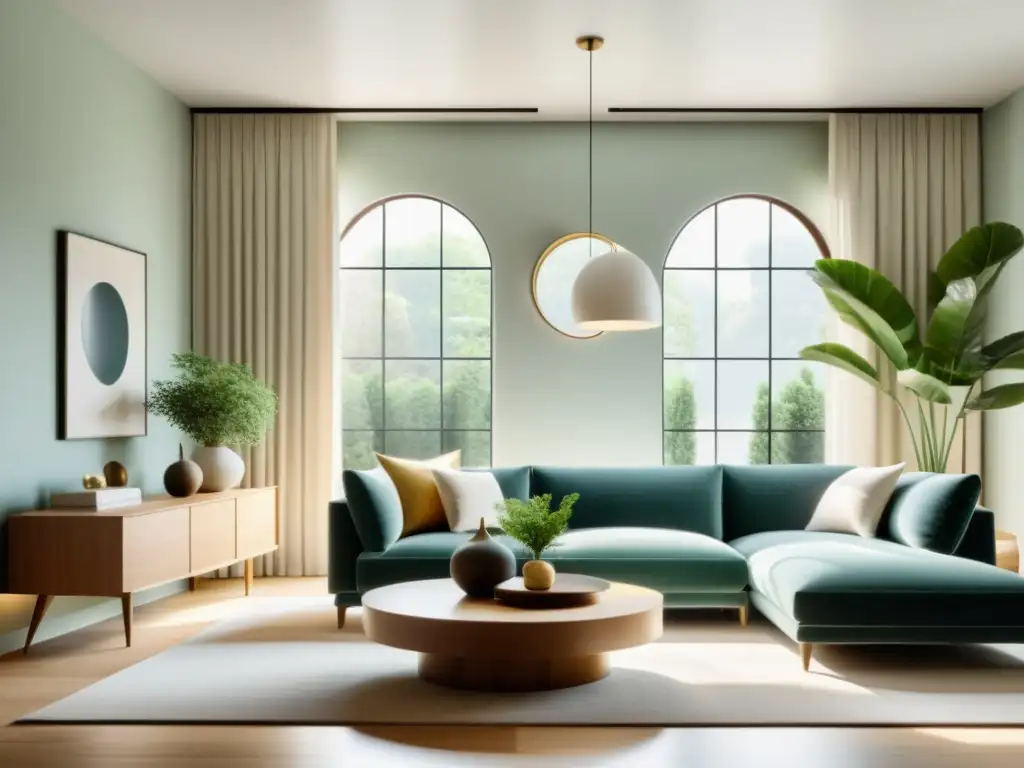 Espacio sereno y minimalista con luz natural, muebles y decoración según técnicas específicas feng shui hogar adultos mayores