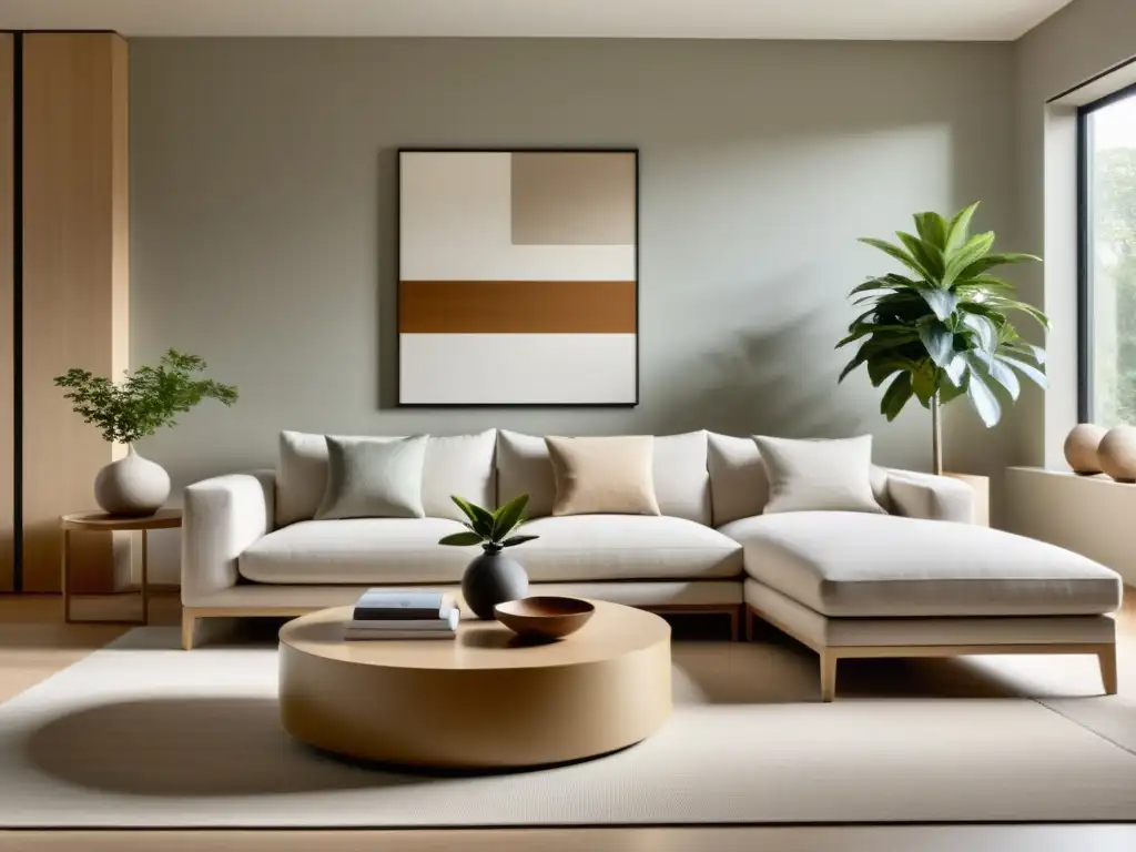 Espacio tranquilo y equilibrado, con armonía y minimalismo en diseño Feng Shui