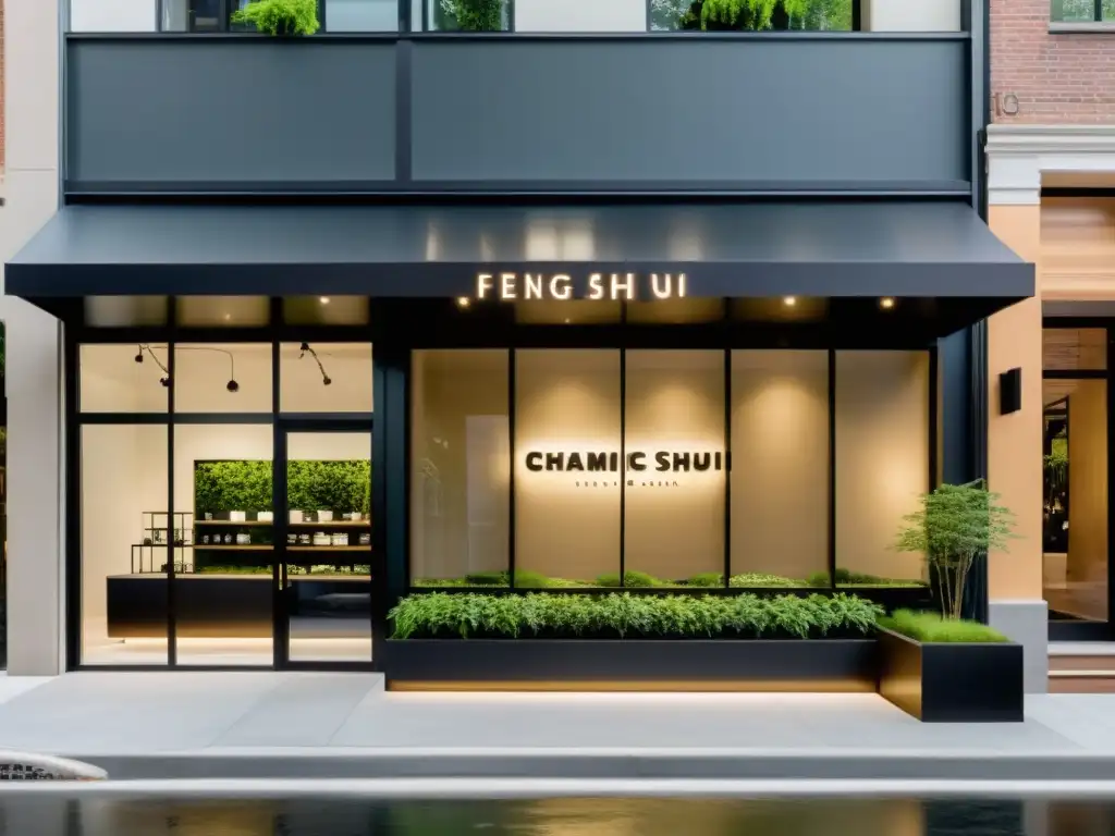 Frontal minimalista con Feng Shui: armonía y equilibrio en la elección local comercial