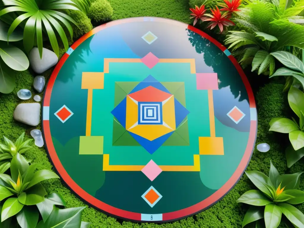 Diseño Feng Shui para armonización del hogar con mapa bagua detallado, elementos equilibrados y energía serena