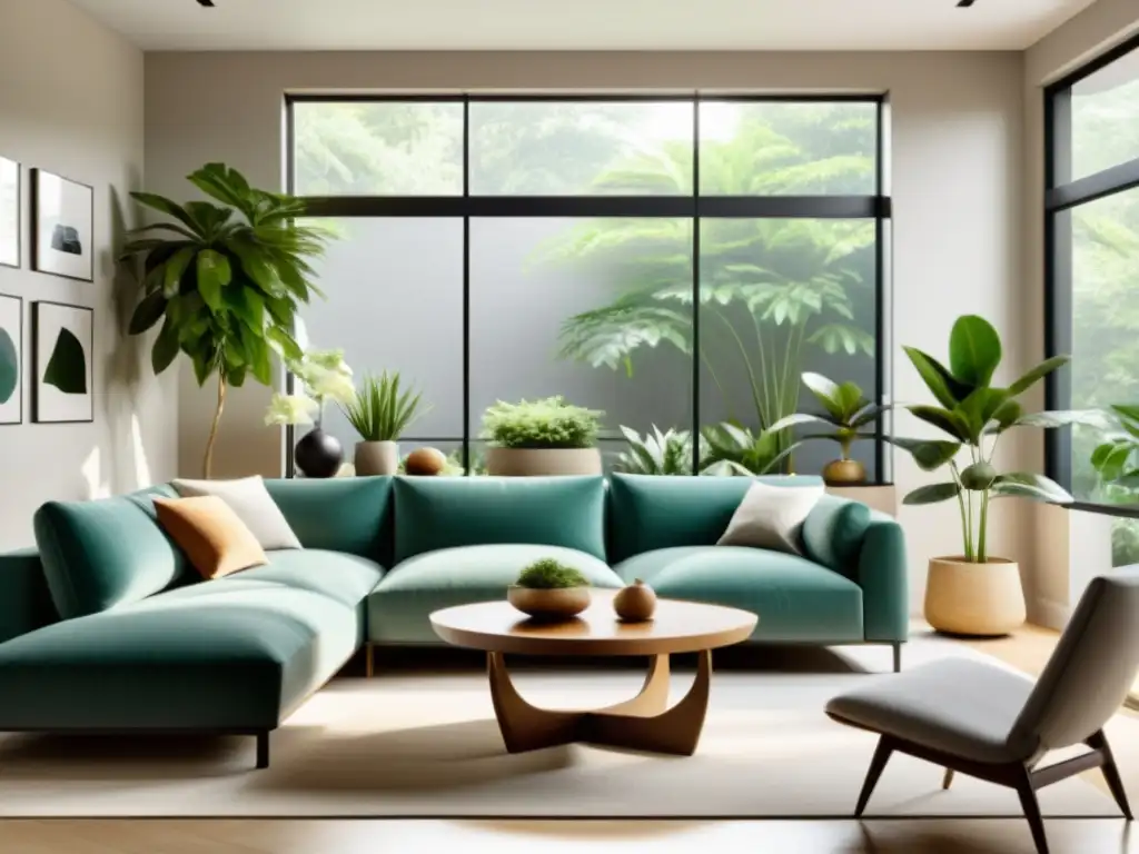 Un hogar sereno y minimalista, con luz natural y elementos de Feng Shui para hogar