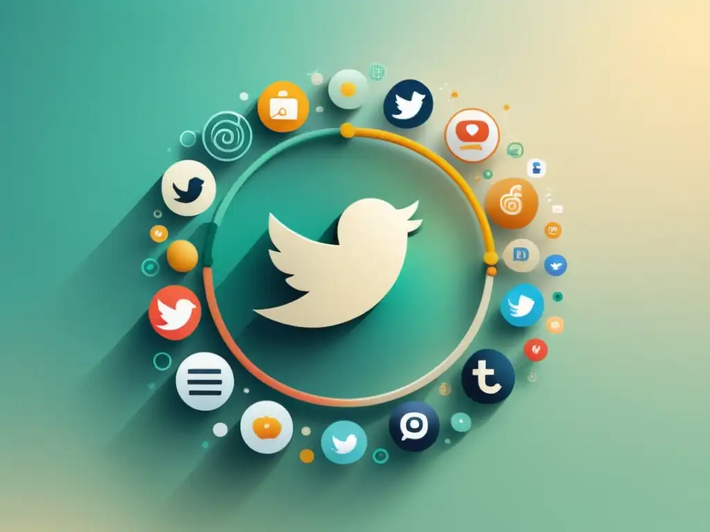 Armonía digital: integrando Feng Shui en redes sociales Imagen serena de redes sociales en armonía con Feng Shui, con colores suaves y líneas fluidas
