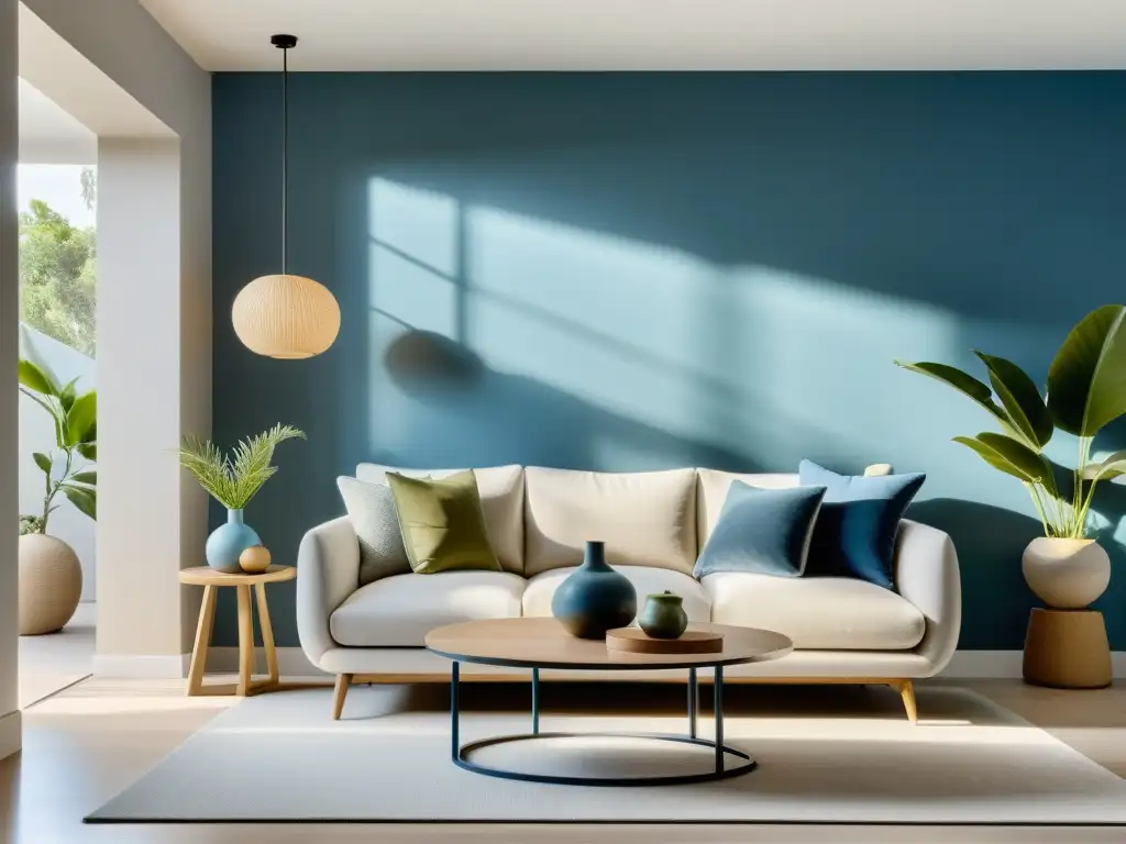 Una fotografía de interiores para Feng Shui con armonía y tranquilidad, equilibrio y serenidad en la decoración