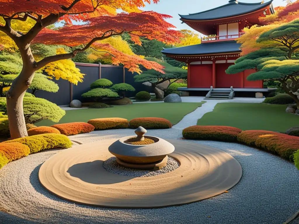 Un jardín japonés en otoño: armonía y tranquilidad con Feng Shui para armonía en otoño