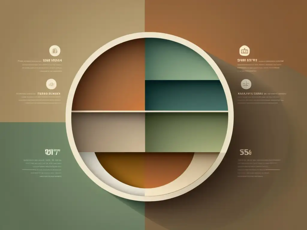 Información armoniosa: Infografía minimalista y equilibrada según Feng Shui Infografía minimalista con formas geométricas en tonos terrosos, siguiendo los principios del Feng Shui para infografías equilibradas