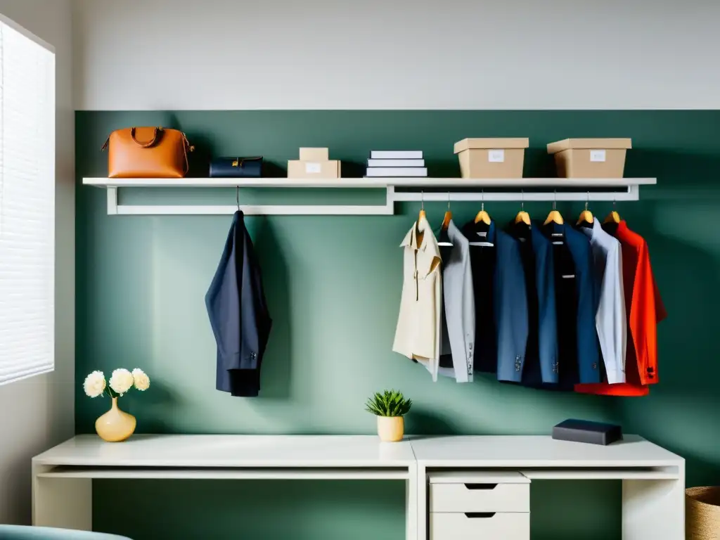 Oficina serena y organizada con uniformes y ropa laboral inspirados en Feng Shui, armonía y productividad