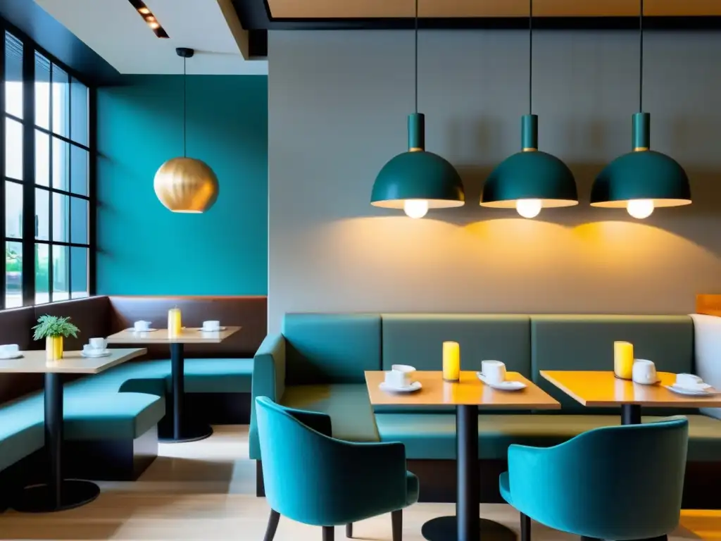 Un restaurante con diseño minimalista y armonioso, siguiendo principios de Feng Shui en el branding gastronómico