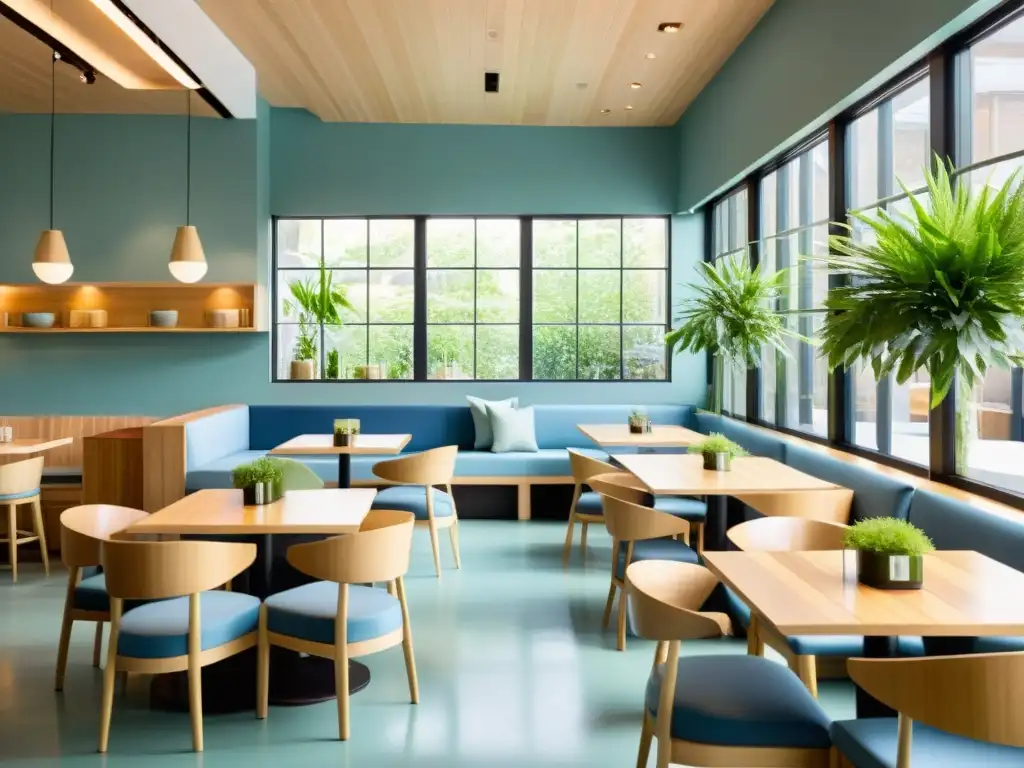 Un restaurante moderno y espacioso con diseño Feng Shui