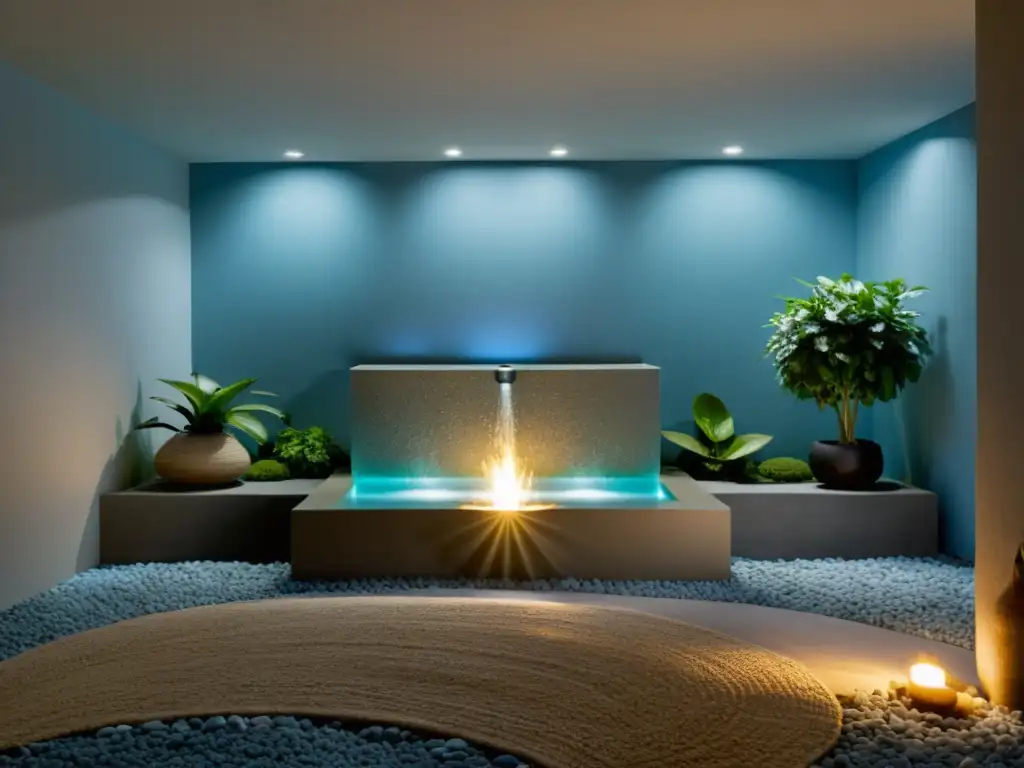 Transformación de sótano en oasis Feng Shui con iluminación suave y serena